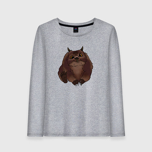 Женский лонгслив Детеныш Медвесыча / Меланж – фото 1