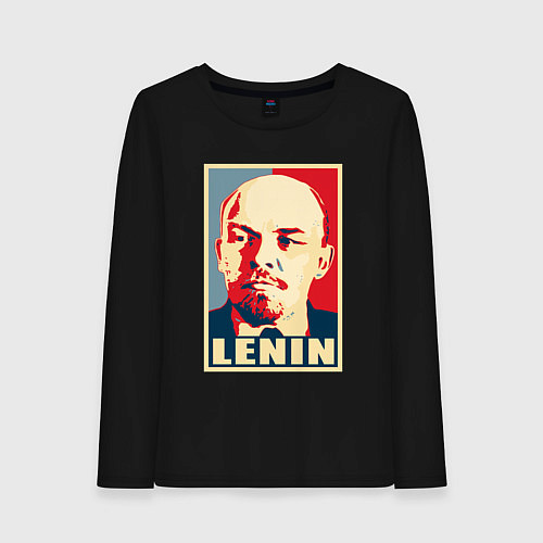 Женский лонгслив Владимир Ильич Ленин / Черный – фото 1