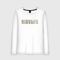 Женский лонгслив Nirvana grunge text