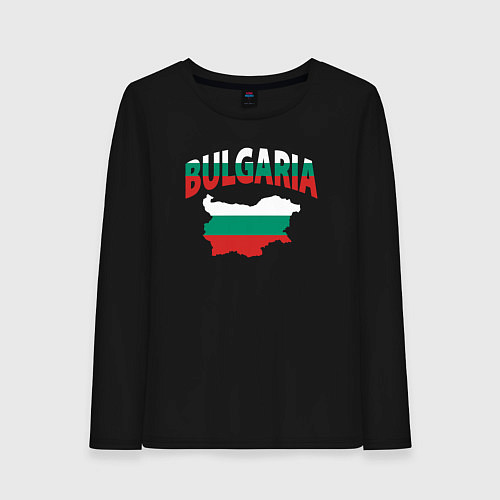 Женский лонгслив Болгария / Черный – фото 1