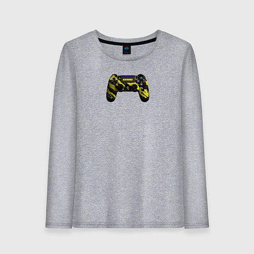 Женский лонгслив Геймпад game / Меланж – фото 1