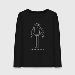 Лонгслив хлопковый женский Kraftwerk - Robot, цвет: черный