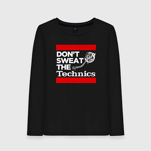 Женский лонгслив Dont sweat the Technics / Черный – фото 1