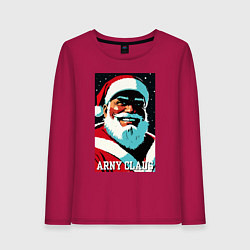 Лонгслив хлопковый женский Arnold Schwarzenegger - Santa Claus, цвет: маджента