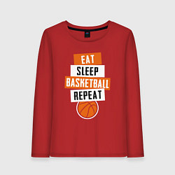 Женский лонгслив Eat sleep basketball