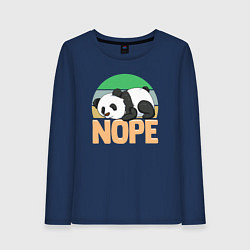 Лонгслив хлопковый женский Panda nope, цвет: тёмно-синий