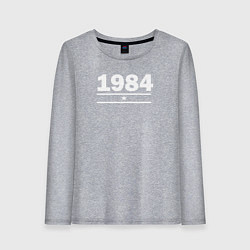 Лонгслив хлопковый женский 1984 с белой звездой, цвет: меланж