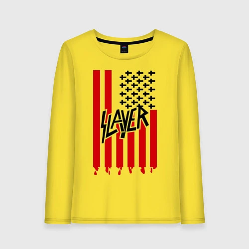 Женский лонгслив Slayer Flag / Желтый – фото 1