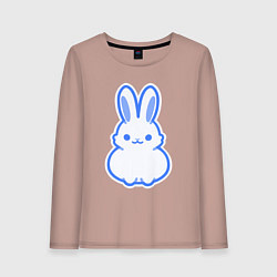 Лонгслив хлопковый женский White bunny, цвет: пыльно-розовый