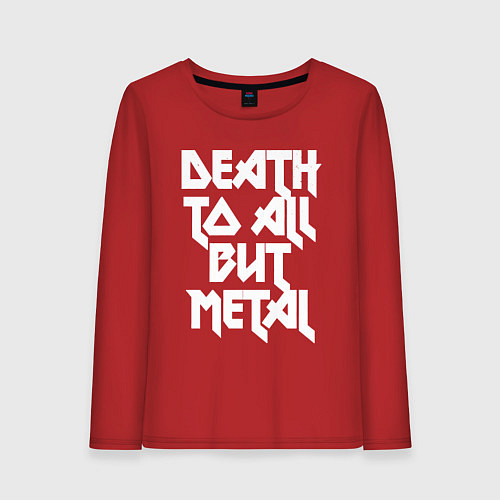 Женский лонгслив Death to all - кроме металл / Красный – фото 1