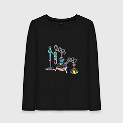 Женский лонгслив Стеклянные колбочки