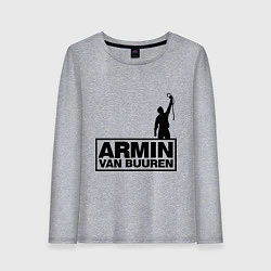 Лонгслив хлопковый женский Armin van buuren, цвет: меланж