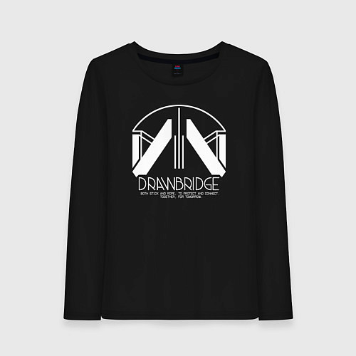 Женский лонгслив Drawbridge logo death stranding 2 / Черный – фото 1