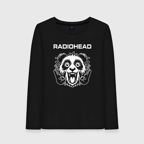 Женский лонгслив Radiohead rock panda / Черный – фото 1