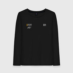 Лонгслив хлопковый женский Оскар Пиастри, цвет: черный