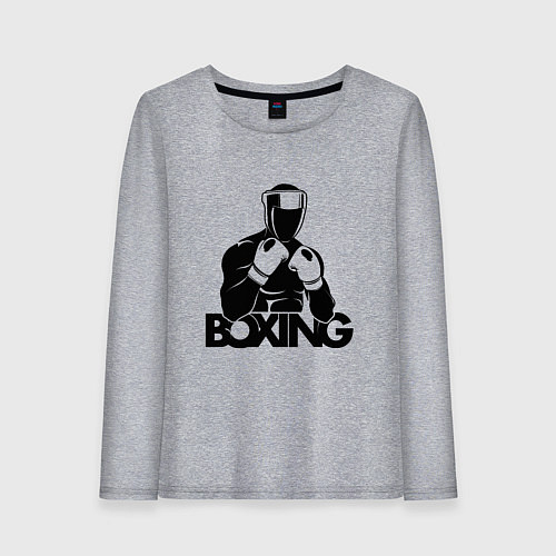 Женский лонгслив Boxing art / Меланж – фото 1