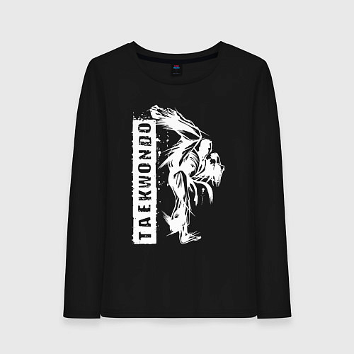 Женский лонгслив Taekwondo fighter / Черный – фото 1