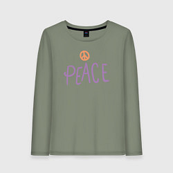 Лонгслив хлопковый женский My peace, цвет: авокадо
