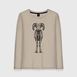 Женский лонгслив Баран анфас