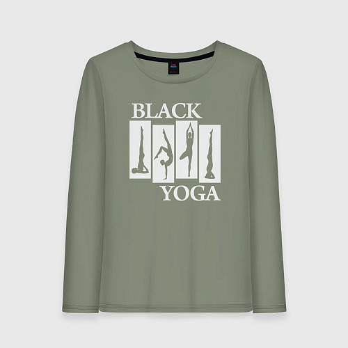 Женский лонгслив Black yoga / Авокадо – фото 1