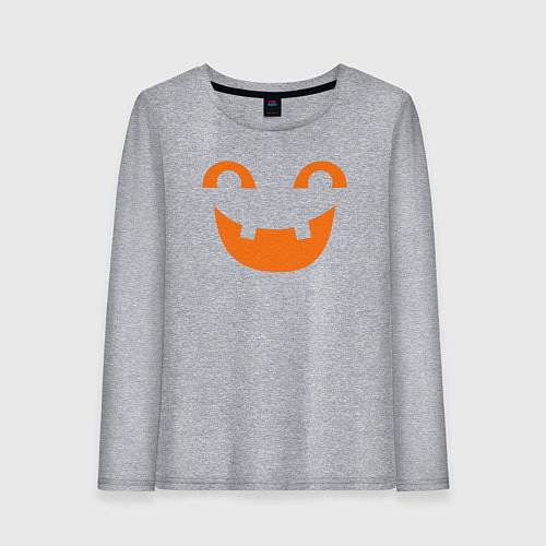 Женский лонгслив Orange smile / Меланж – фото 1