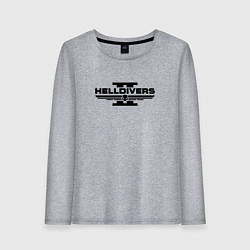 Лонгслив хлопковый женский Helldivers 2: Logo, цвет: меланж