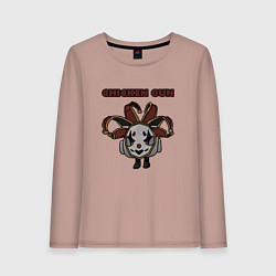 Женский лонгслив Chicken gun clown