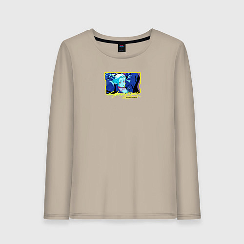 Женский лонгслив Ребекка Киберпанк 2077 / Миндальный – фото 1