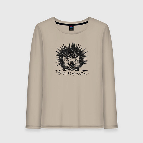 Женский лонгслив Великолепие лесных обитателей / Миндальный – фото 1