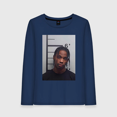 Женский лонгслив Travis Scott magshot / Тёмно-синий – фото 1