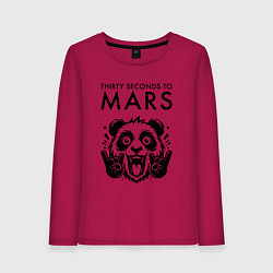 Лонгслив хлопковый женский Thirty Seconds to Mars - rock panda, цвет: маджента