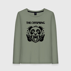 Лонгслив хлопковый женский The Offspring - rock panda, цвет: авокадо