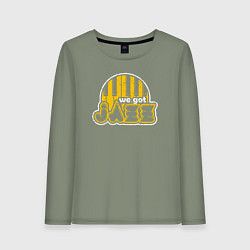 Лонгслив хлопковый женский У нас есть джаз, цвет: авокадо