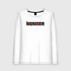 Лонгслив хлопковый женский Hunter, цвет: белый