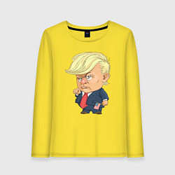 Лонгслив хлопковый женский Мистер Трамп, цвет: желтый