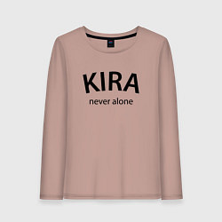 Женский лонгслив Kira never alone - motto