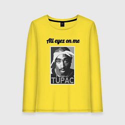 Лонгслив хлопковый женский 2pac Art All eayz on me, цвет: желтый