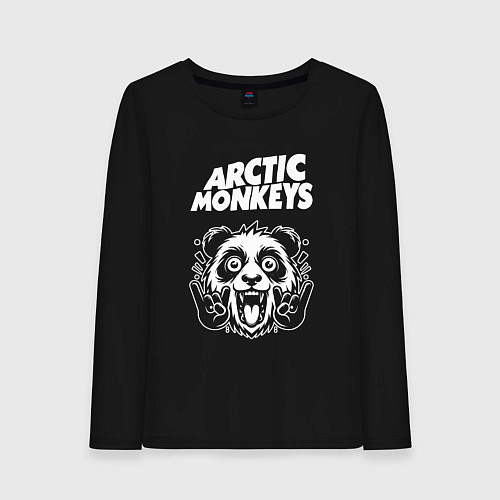 Женский лонгслив Arctic Monkeys rock panda / Черный – фото 1