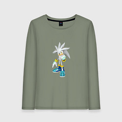 Лонгслив хлопковый женский Сильвер, цвет: авокадо