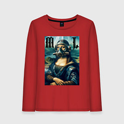 Женский лонгслив Мона Лиза - стимпанк нейросеть