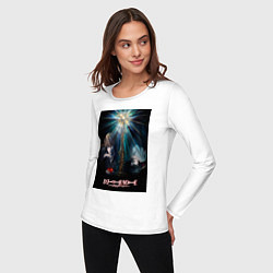 Лонгслив хлопковый женский Тетрадь смерти Ягами, цвет: белый — фото 2