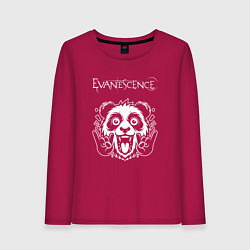 Лонгслив хлопковый женский Evanescence rock panda, цвет: маджента