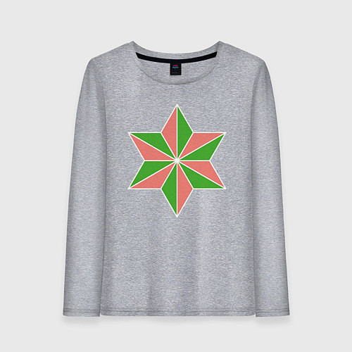 Женский лонгслив Звездочка шестиконечная / Меланж – фото 1