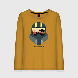 Лонгслив хлопковый женский Helldivers: Paratrooper Helmet, цвет: горчичный