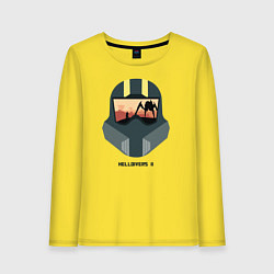 Лонгслив хлопковый женский Helldivers: Paratrooper Helmet, цвет: желтый