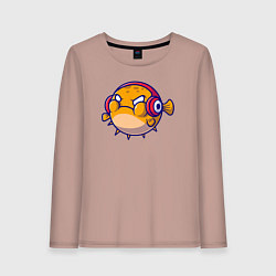 Женский лонгслив Рыбка пухляш
