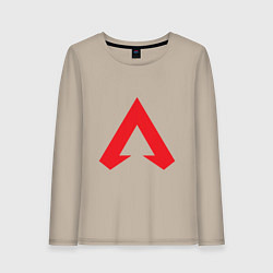 Лонгслив хлопковый женский Logo apex legends, цвет: миндальный