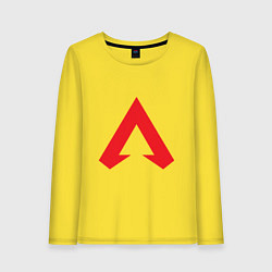 Лонгслив хлопковый женский Logo apex legends, цвет: желтый