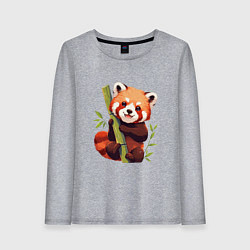 Лонгслив хлопковый женский The Red Panda, цвет: меланж