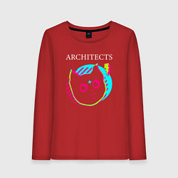 Лонгслив хлопковый женский Architects rock star cat, цвет: красный